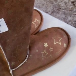 Airwalk Shoes - Airwalk Emma brown with gold stars boots Airwalk Shoes - Airwalk Emma brown with gold stars boots